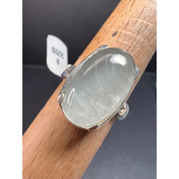 NEW Chatoyant aquamarine sterling silver ring size 8 - Picture 1 of 15